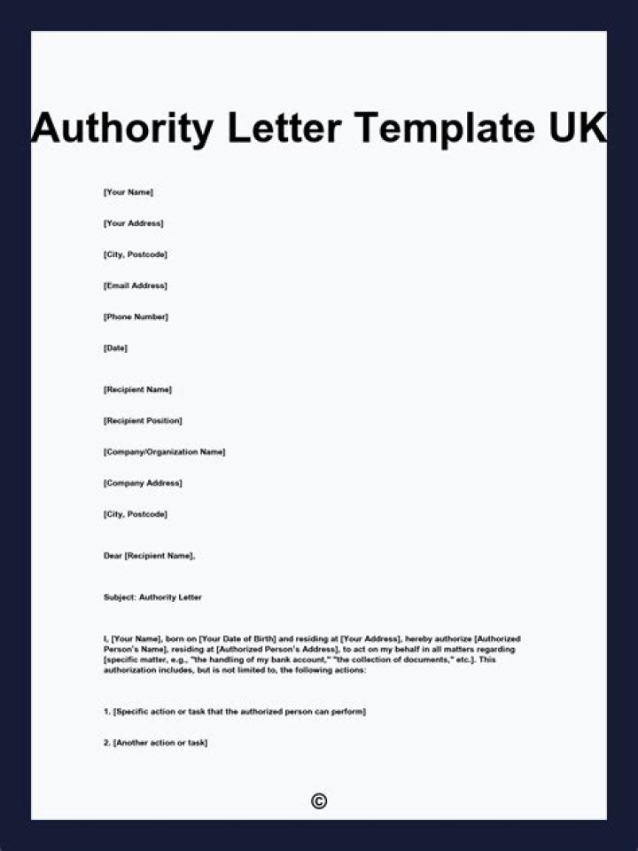 How do I write a Letter of authority UK?