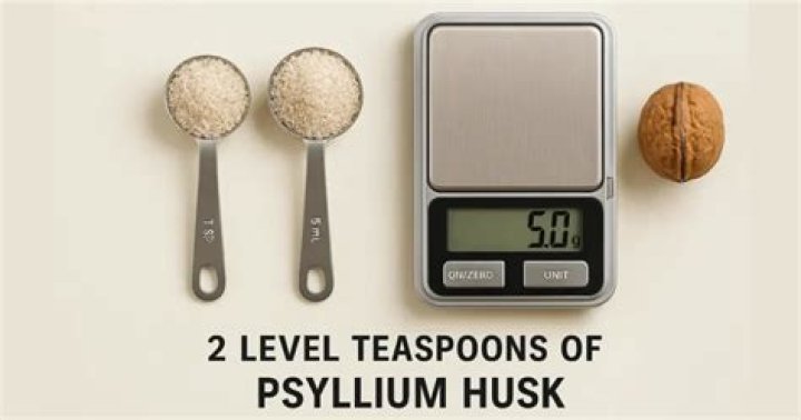 How many teaspoons is 5 grams of psyllium husk?