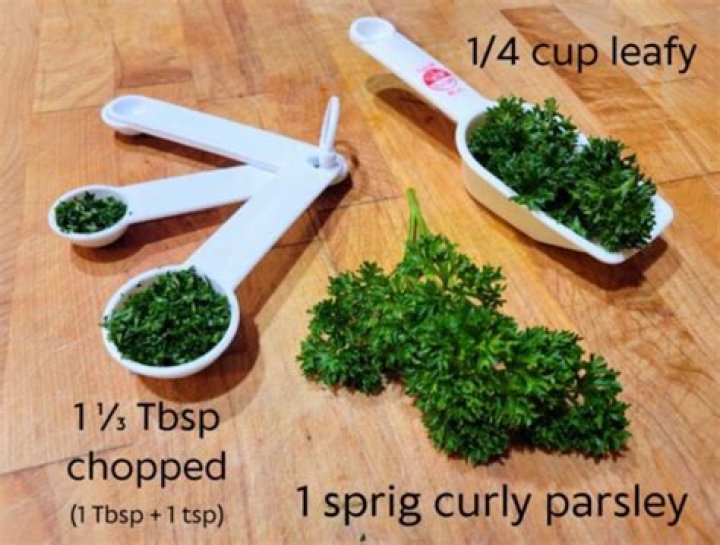 How much parsley is in a cup?