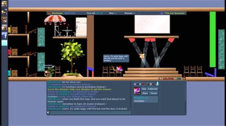 How to tribe chat transformice?