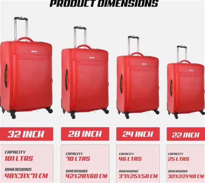 What are the sizes of trolley bags?