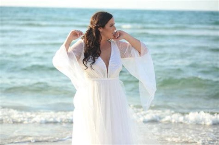 What do brides wear for a beach wedding?