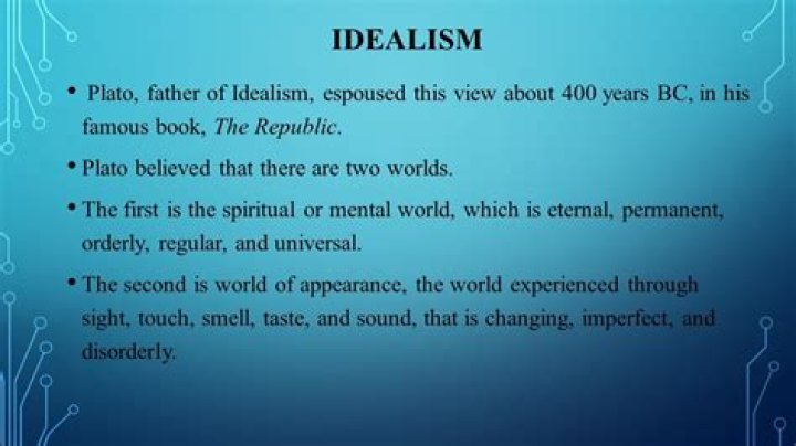 What is an idealist position?