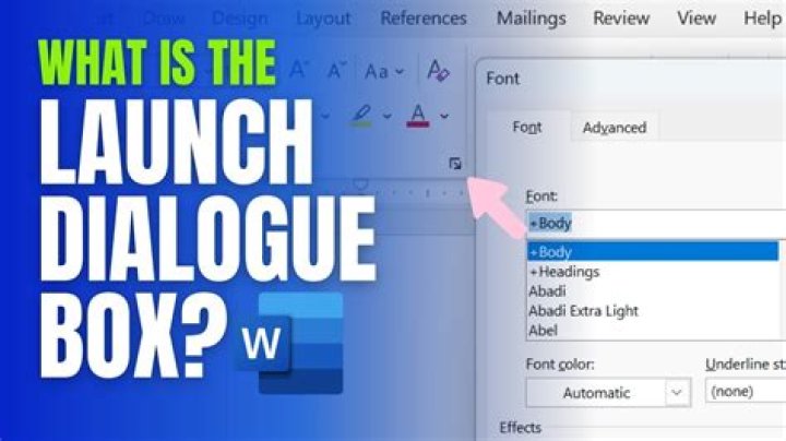 What is dialog box launcher in Word 2010?