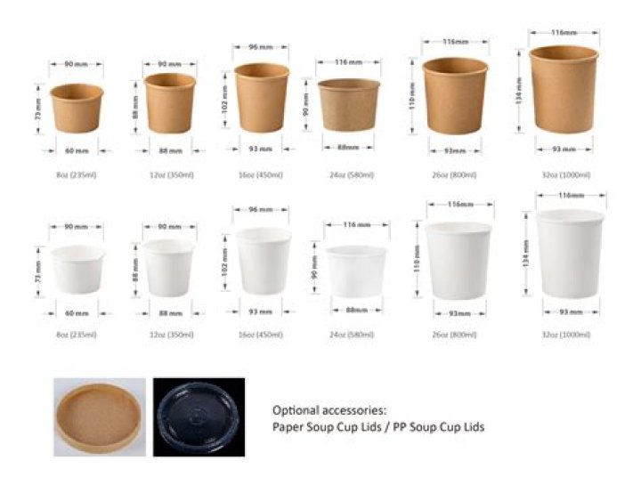 What is the capacity of a soup bowl in ML?